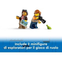 LEGO City Idrovolante dellâ€™Esploratore della Giungla, Aereo Giocattolo da Costruire con 2 Minifigure, 3 Action Figure di Cocco