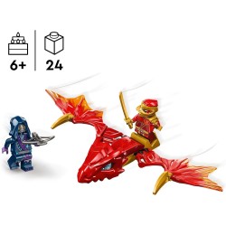 LEGO NINJAGO Attacco del Rising Dragon di Kai, da 6 Anni in su, Action Figure di Drago Giocattolo da Costruire con 2 Minifigure,