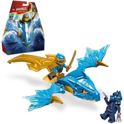 LEGO NINJAGO Attacco del Rising Dragon di Nya, da 6 Anni in su, Action Figure di Drago Giocattolo da Costruire con 2 Minifigure,