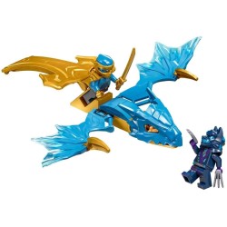 LEGO NINJAGO Attacco del Rising Dragon di Nya, da 6 Anni in su, Action Figure di Drago Giocattolo da Costruire con 2 Minifigure,