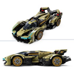 LEGO Speed Champions Super Car Lamborghini Lambo V12 Vision GT, da 10 Anni, Modellino di Auto da Costruire con Minifigure del Pi