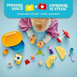 LEGO DUPLO Viaggio in Barca di Peppa Pig, Giochi Educativi da 2 Anni, Giocattolo per l Apprendimento Prescolare da Costruire con