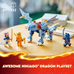 LEGO Ninjago Giovane Drago Riyu Giocattolo con 3 Minifigure Ninja per Gioco di Ruolo, Modello di Costruzione Bambino, Regalo per