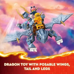 LEGO Ninjago Giovane Drago Riyu Giocattolo con 3 Minifigure Ninja per Gioco di Ruolo, Modello di Costruzione Bambino, Regalo per