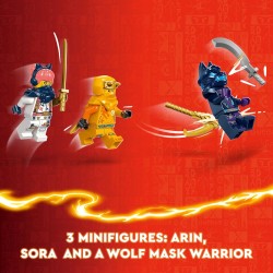 LEGO Ninjago Giovane Drago Riyu Giocattolo con 3 Minifigure Ninja per Gioco di Ruolo, Modello di Costruzione Bambino, Regalo per