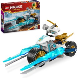 LEGO NINJAGO Moto di Ghiaccio di Zane, Veicolo Giocattolo con Lame Mobili, Gioco d Azione da 7 Anni, con 1 Minifigure Ninja di E