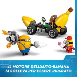 LEGO Cattivissimo Me I Minions e lâ€™Auto Banana, Set dal Film della Illumination, Macchina Giocattolo da Costruire, da 6 Anni c