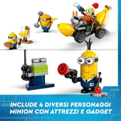 LEGO Cattivissimo Me I Minions e lâ€™Auto Banana, Set dal Film della Illumination, Macchina Giocattolo da Costruire, da 6 Anni c