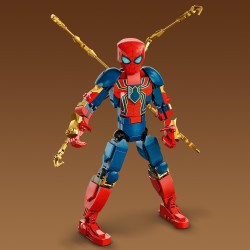 LEGO Marvel Personaggio Costruibile di Iron Spider-Man, Gioco d Azione da 8 Anni con Supereroe Snodabile, Action Figure con 4 Br