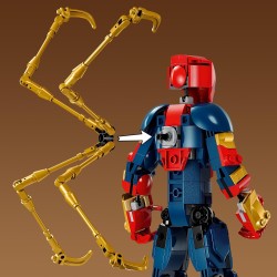 LEGO Marvel Personaggio Costruibile di Iron Spider-Man, Gioco d Azione da 8 Anni con Supereroe Snodabile, Action Figure con 4 Br