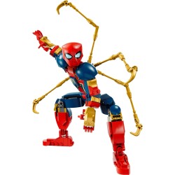 LEGO Marvel Personaggio Costruibile di Iron Spider-Man, Gioco d Azione da 8 Anni con Supereroe Snodabile, Action Figure con 4 Br