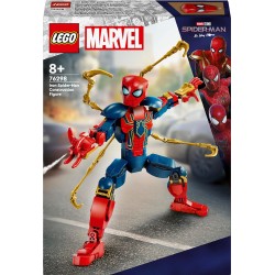 LEGO Marvel Personaggio Costruibile di Iron Spider-Man, Gioco d Azione da 8 Anni con Supereroe Snodabile, Action Figure con 4 Br