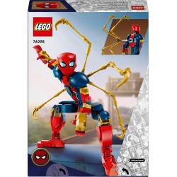 LEGO Marvel Personaggio Costruibile di Iron Spider-Man, Gioco d Azione da 8 Anni con Supereroe Snodabile, Action Figure con 4 Br