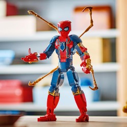 LEGO Marvel Personaggio Costruibile di Iron Spider-Man, Gioco d Azione da 8 Anni con Supereroe Snodabile, Action Figure con 4 Br