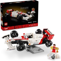 LEGO Icons McLaren MP4/4 e Ayrton Senna, Auto da Corsa con Minifigure, Replica Iconica Monoposto F1, Hobby Creativo per Adulti, 