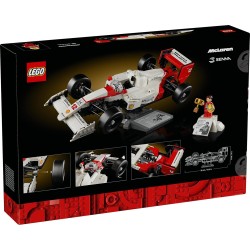 LEGO Icons McLaren MP4/4 e Ayrton Senna, Auto da Corsa con Minifigure, Replica Iconica Monoposto F1, Hobby Creativo per Adulti, 