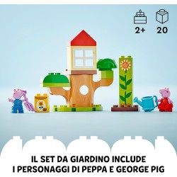 LEGO DUPLO Il Giardino e la Casa sullâ€™Albero di Peppa Pig, da 2 Anni, Playset Creativo con Personaggi e Accessori, Giocattolo 