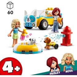 LEGO Friends Auto per la Toelettatura dei Cani, con 2 Personaggi, 2 Cuccioli e Accessori per la Cura degli Animali, Giochi per B