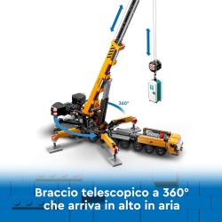 LEGO City Gru da Cantiere Mobile Gialla, da 9 Anni con Veicolo Giocattolo da Cantiere con Funzioni Realistiche e 4 Minifigure, I