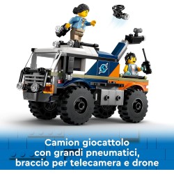 LEGO City Fuoristrada dellâ€™Esploratore della Giungla, Camion Giocattolo da Costruire con Minifigure, Tigre e Grotta, da 6 Anni