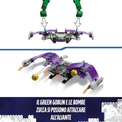 LEGO Marvel Personaggio Costruibile di Goblin, da 8 Anni in su, Action Figure del Nemico di Sider-Man con Arti Snodabili, Aliant