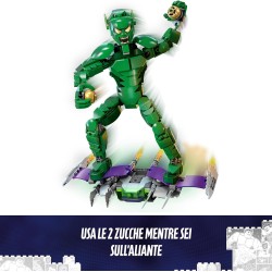 LEGO Marvel Personaggio Costruibile di Goblin, da 8 Anni in su, Action Figure del Nemico di Sider-Man con Arti Snodabili, Aliant