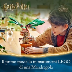 LEGO Harry Potter Mandragola, Personaggio Giocattolo con Vaso da Costruire, Creatura Magica con Arti e Bocca Mobili, da 10 Anni,