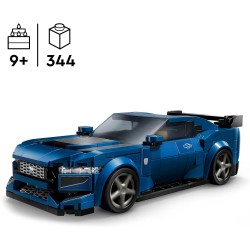 LEGO Speed Champions Auto Sportiva Ford Mustang Dark Horse, da 9 Anni in su, Modellino di Veicolo da Corsa con Minifigure, Idea 