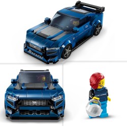 LEGO Speed Champions Auto Sportiva Ford Mustang Dark Horse, da 9 Anni in su, Modellino di Veicolo da Corsa con Minifigure, Idea 