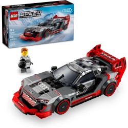 LEGO Speed Champions Audi S1 e-tron quattro, auto giocattolo da corsa, modello Audi costruibile per bambini, auto giocattolo ros