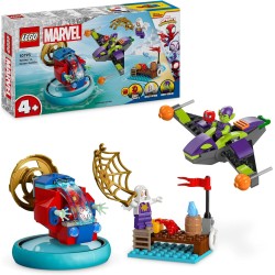 LEGO Spidey e i Suoi Fantastici Amici Spider-man vs. Goblin, da 4 Anni in su con Veicoli Giocattolo e 3 Minifigure di Supereroi,