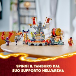 LEGO NINJAGO Torneo: Arena di Battaglia, Giochi d Avventura da 7 Anni con 6 Minifigure di Eroi Giocattolo Ninja e Tempio con Fun