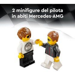 LEGO Speed Champions Mercedes-AMG G 63 e Mercedes-AMG SL 63, 2 Modellini di Auto da 10 Anni con Minifigure di Piloti, Regalo di 