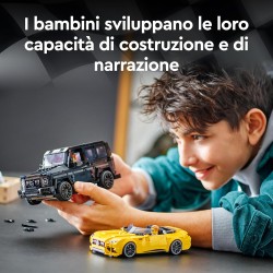 LEGO Speed Champions Mercedes-AMG G 63 e Mercedes-AMG SL 63, 2 Modellini di Auto da 10 Anni con Minifigure di Piloti, Regalo di 