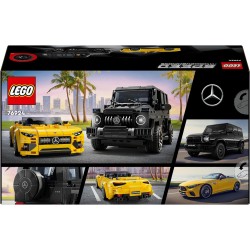 LEGO Speed Champions Mercedes-AMG G 63 e Mercedes-AMG SL 63, 2 Modellini di Auto da 10 Anni con Minifigure di Piloti, Regalo di 