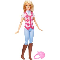 Mattel - Barbie Malibu, bambola bionda con outifit e accessori da equitazione inclusi, ispirata alla serie Netflix I misteri di 