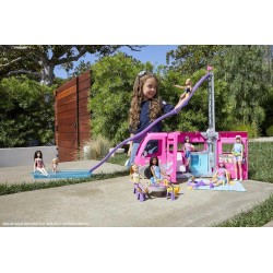 Mattel - Barbie Camper dei Sogni Playset con Veicolo, con Ruote, Piscina, Scivolo, 7 Aree Gioco e Oltre 60 Accessori da Campeggi