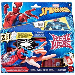 Hasbro - Marvel, Spider-Man Real Webs, Blaster di ragnatele Eccezionale, Blaster 2 in 1, Giocattolo per Roleplay, Costume di Spi