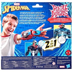 Hasbro - Marvel, Spider-Man Real Webs, Blaster di ragnatele Eccezionale, Blaster 2 in 1, Giocattolo per Roleplay, Costume di Spi