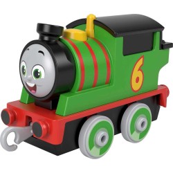 Fisher-Price - Thomas &amp; Friends, Il Trenino Thomas, Locomotiva Percy a Spinta in Metallo, Giocattolo per Bambini 3+ Anni, HB