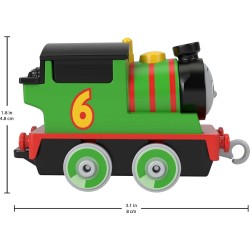 Fisher-Price - Thomas &amp; Friends, Il Trenino Thomas, Locomotiva Percy a Spinta in Metallo, Giocattolo per Bambini 3+ Anni, HB