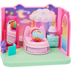 Gabby s Dollhouse, La camera da letto di Cuscigatta, mini playset stanze della casa, giochi per bambini dai 3 anni in su