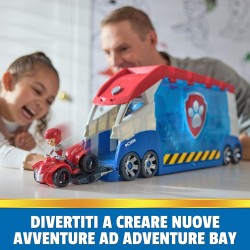 Spin Master - Paw Patrol, PAW Patroller trasformabile con lanciatore per veicoli, luci e suoni, personaggio di Ryder e quad gioc