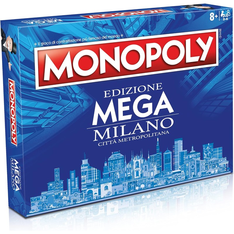 Winning Moves Monopoly Mega Milano - giochi da tavolo, giochi da tavolo adulti, giochi da tavolo bambini, giochi da tavolo per 2