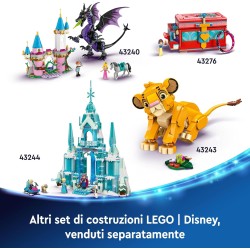 LEGO Ç€ Disney Portagioie di Biancaneve, Giocattolo Principesse da Costruire, da 6 Anni con Mini Bamboline, Accessori e un Bracc