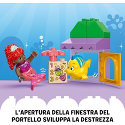 LEGO DUPLO | Disney Il Chiosco del CaffÃ¨ di Ariel e Flounder, Giocattolo della Sirenetta da Costruire, Giochi Educativi da 2 An