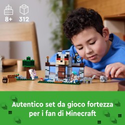 LEGO Minecraft Il Castello del Lupo Giocattolo da Costruire con il Personaggio del Domatore, 2 Animali e 2 Scheletri con Armi, d