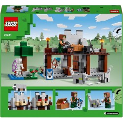 LEGO Minecraft Il Castello del Lupo Giocattolo da Costruire con il Personaggio del Domatore, 2 Animali e 2 Scheletri con Armi, d