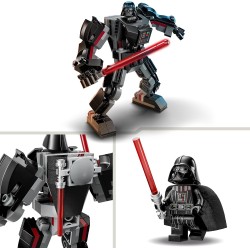 LEGO Star Wars Mech di Darth Vader, Action Figure Snodabile da Costruire con Abitacolo per Minifigure e Grande Spada Laser Rossa