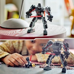 LEGO Star Wars Mech di Darth Vader, Action Figure Snodabile da Costruire con Abitacolo per Minifigure e Grande Spada Laser Rossa